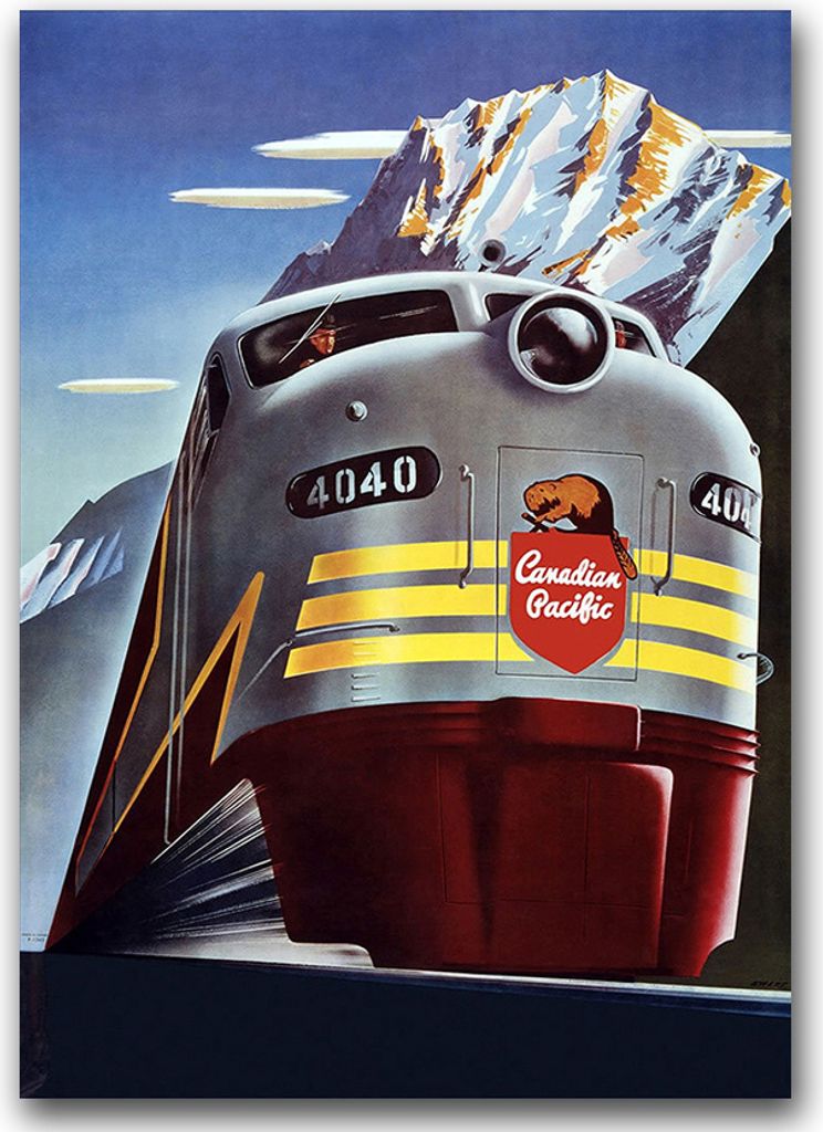 Poster - Canvas - Leinwand - 59,4 cm x 84,1 cm - Fotoposter - Leinwandkunst - Canadian Pacific