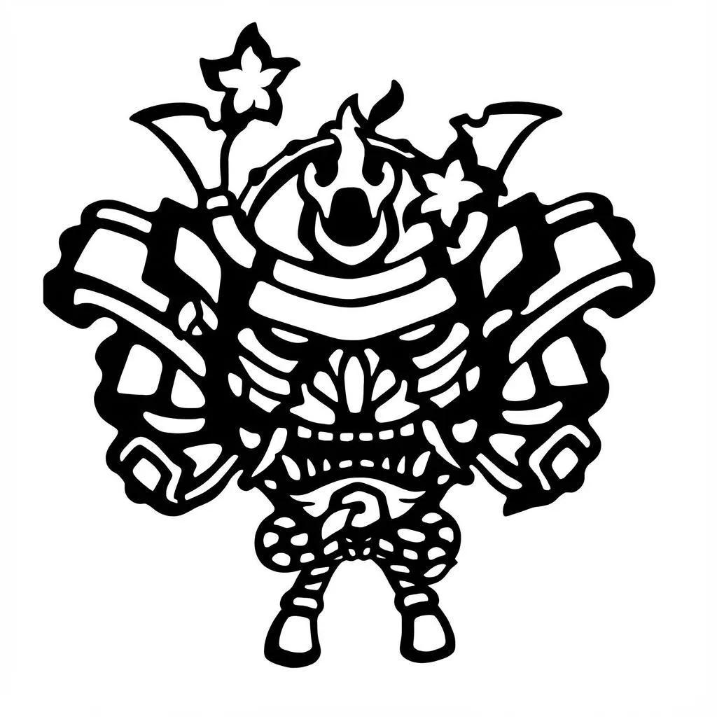 Maschera Hannya Oni Kabuto in metallo nero – Decorazione da parete, elmo da samurai, piccolo H42xL40 cm, 1 pz.