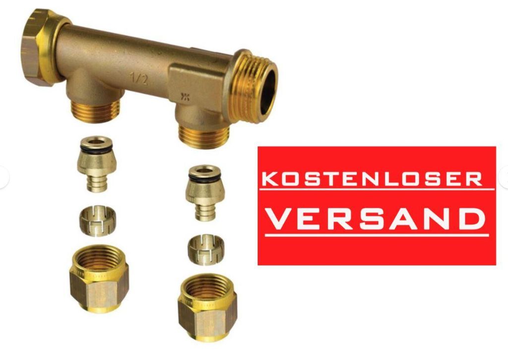 Uponor 1067753 Verteiler 3/4 "2X15Mm Umweg Mit Mutter