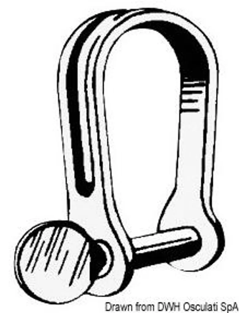 Manille inox VA 6mm tôle estampée robuste pour fixation extérieure x10