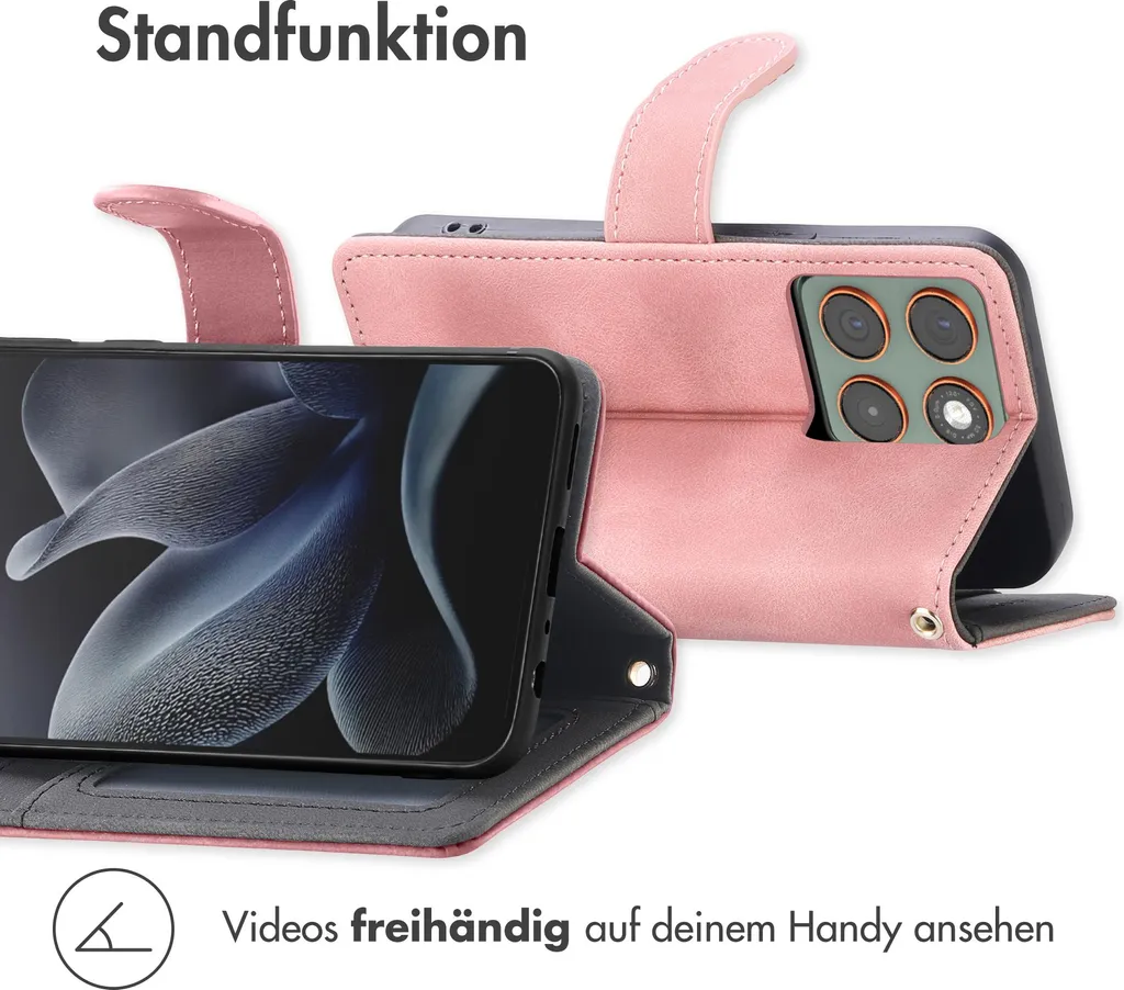 Cover Motorola Edge 70 Rosa con Tracolla: imoshion Bookcase Trendy - 7