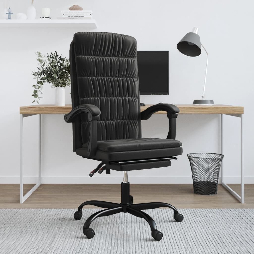 Design Bürostuhl mit Liegefunktion Schwarz Samt,Bürostühle 2025 Neu25631