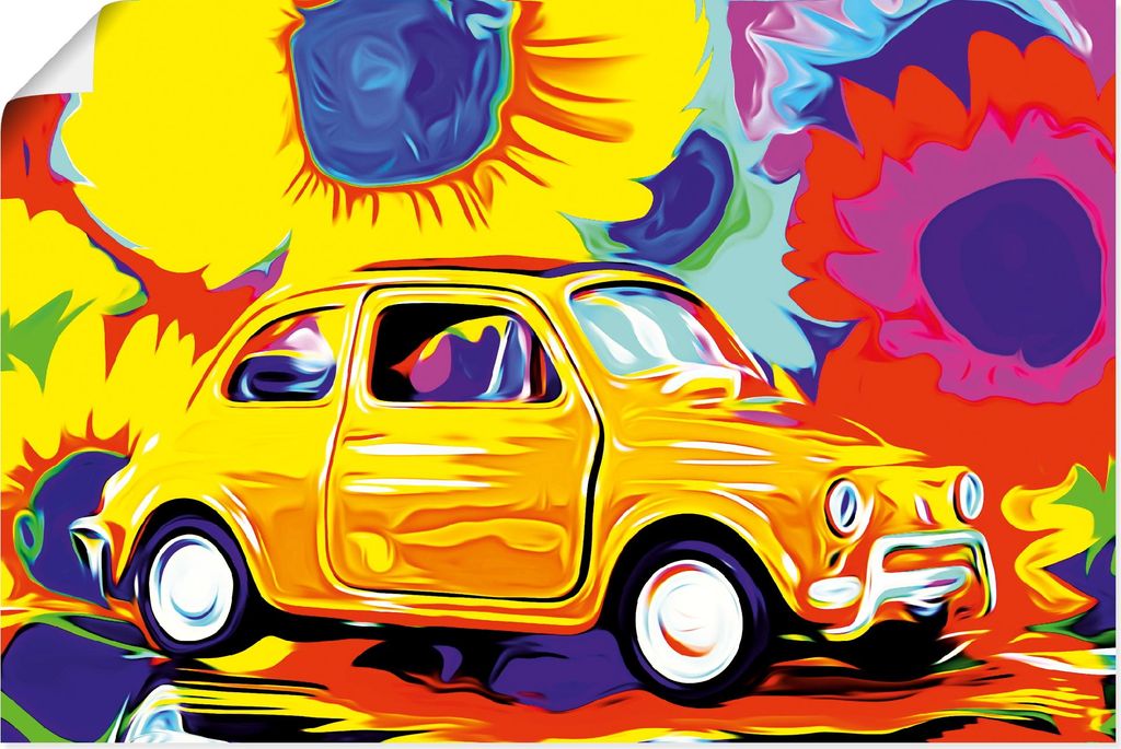 ARTland Poster Fiat 500 Größe: 120x80 cm Produktbild 
