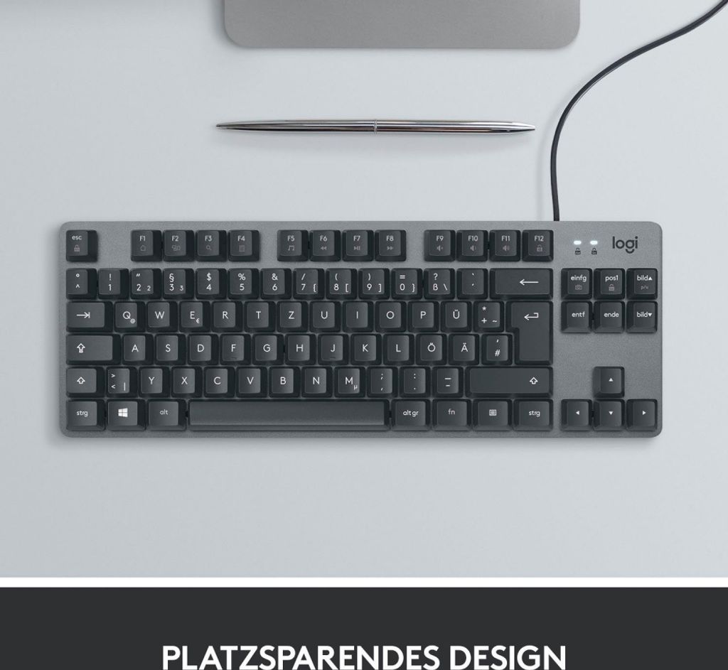 Logitech K835 TKL, Clavier ,gris/noir, GX Red Switches, Image du produit 