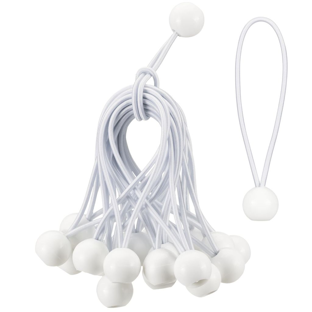 PRETEX 25x Spanngummi mit Kugel - Set von 25 Stück x 15cm Planenspanner - Hochbelastbare Spanngummis mit Kugel - Perfekt als Planenbefestigung ode...
