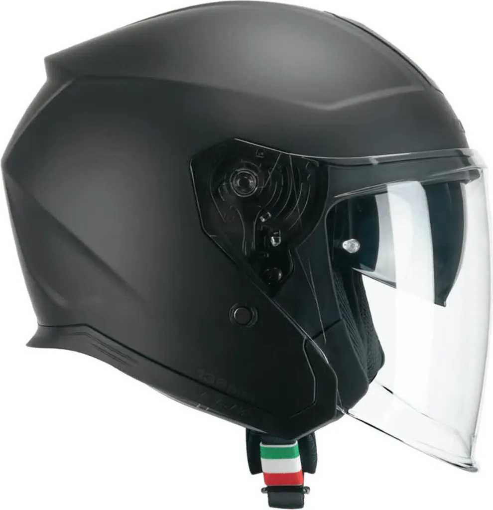 Casque Jet CGM 136A RNA Mono Noir Mat Taille XS pour Moto et Scooter
