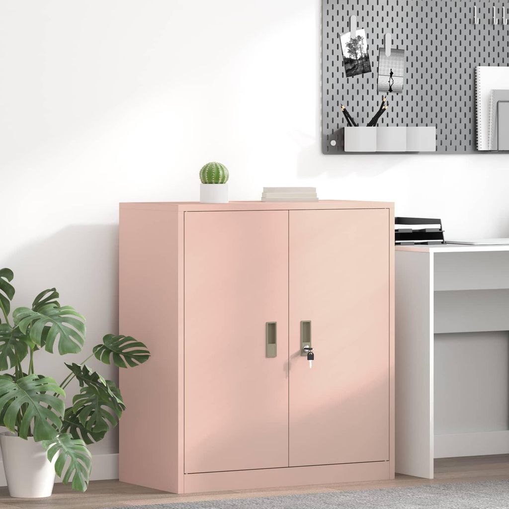 "Schlussverkauf" Aufbewahrungsschrank für Büro - 1 pc Büroschrank - Rosa 80x40x90 cm Stahl C15059