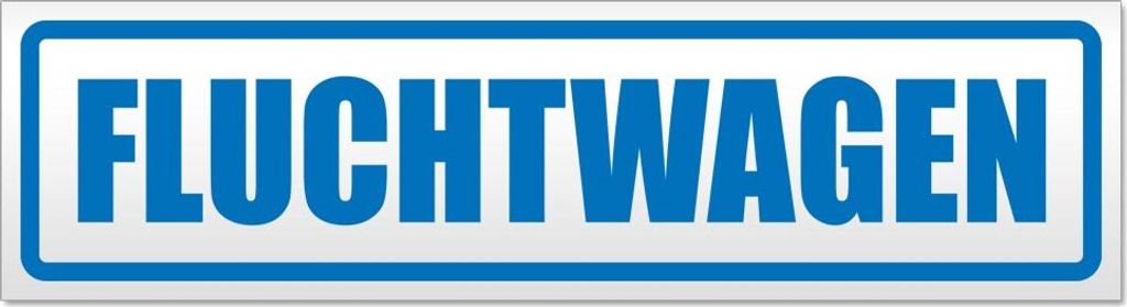 Fluchtwagen Magnetschild Schild magnetisch