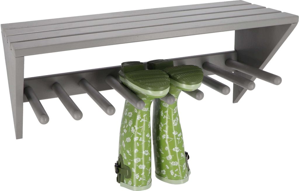 Esschert Design - Portastivali da parete grigio; CF49G Immagine del prodotto 