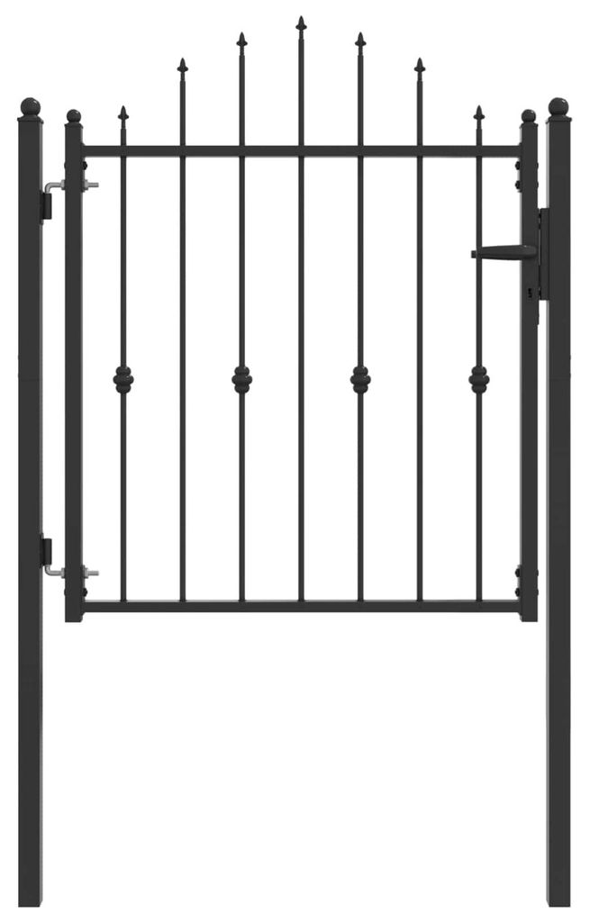 vidaXL Zauntor HORST 100 x 100 cm Metall Schwarz Abschließbar