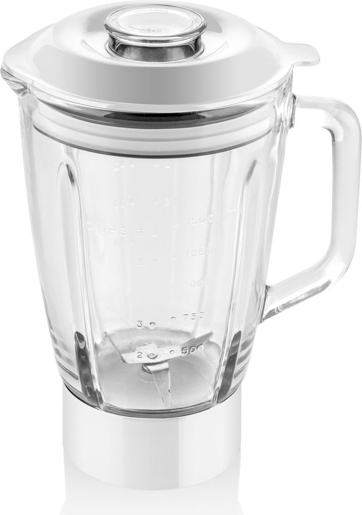 ETA Glas- Mixaufsatz I 1,5 L I Edelstahl-Mixmesser I Abnehmbares Messer I Einfache Reinigung I geeignet für Küchenmaschine ETA4128 Gustus IV