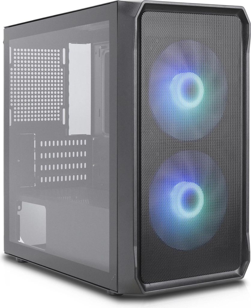 Case per PC mATX compatto Silentware Air 10 Black, frontale Immagine del prodotto 