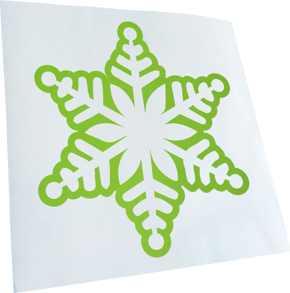 Kiwistar - Autoaufkleber - -Schneeflocke Design 2 Heckscheibenaufkleber - Aufkleber für Auto Kfz Fahrrad, LKW, Truck Mofa