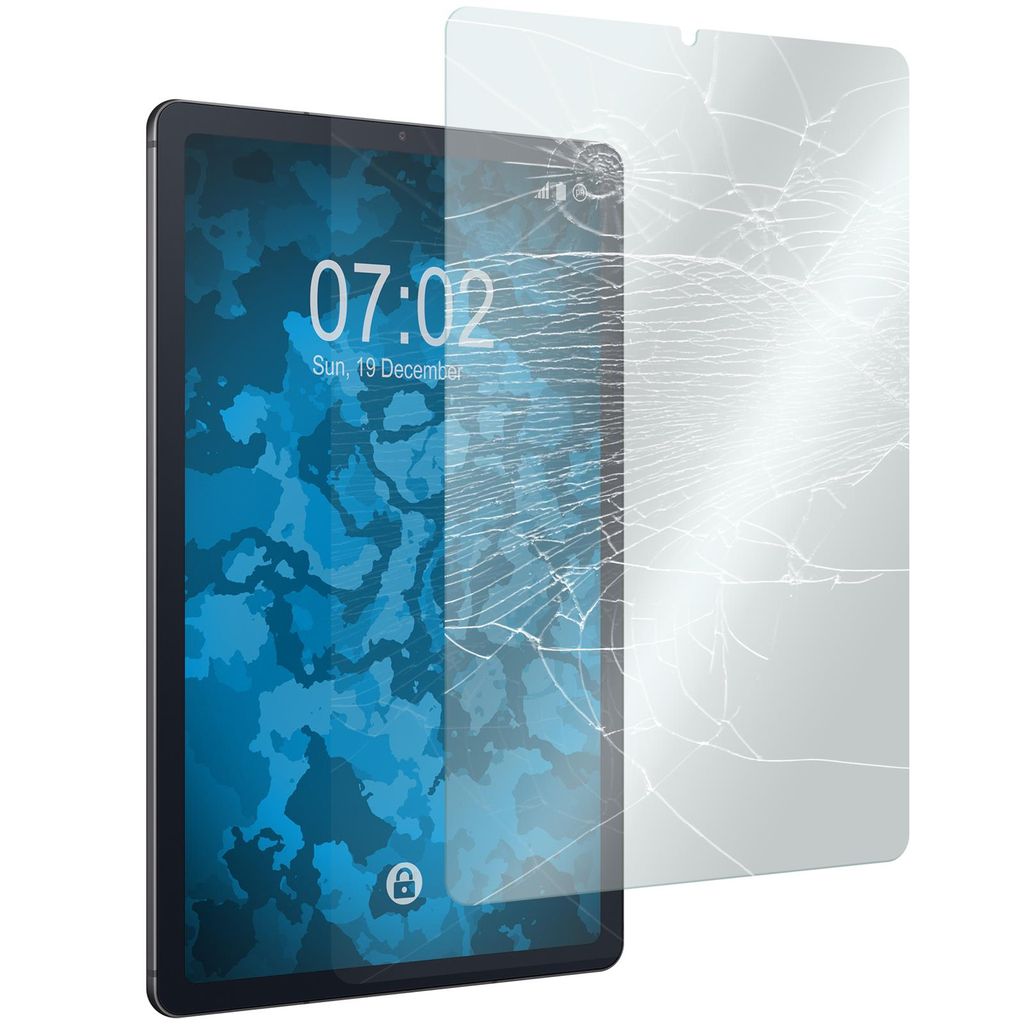 2er-Pack PhoneNatic Glas-Folie klar kompatibel mit Samsung Galaxy Tab S6 Lite - Panzerglas für Galaxy Tab S6 Lite
