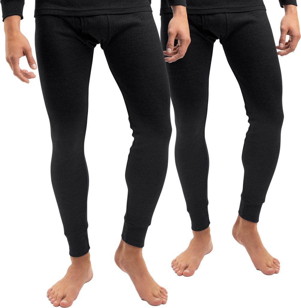 2er Pack Herren Ski-Thermo Unterhose - Schwarz M