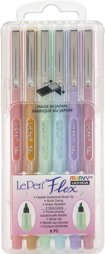 Marvy Uchida Marvy Uchida Le Pen Flex Set Pastell 6 Stück