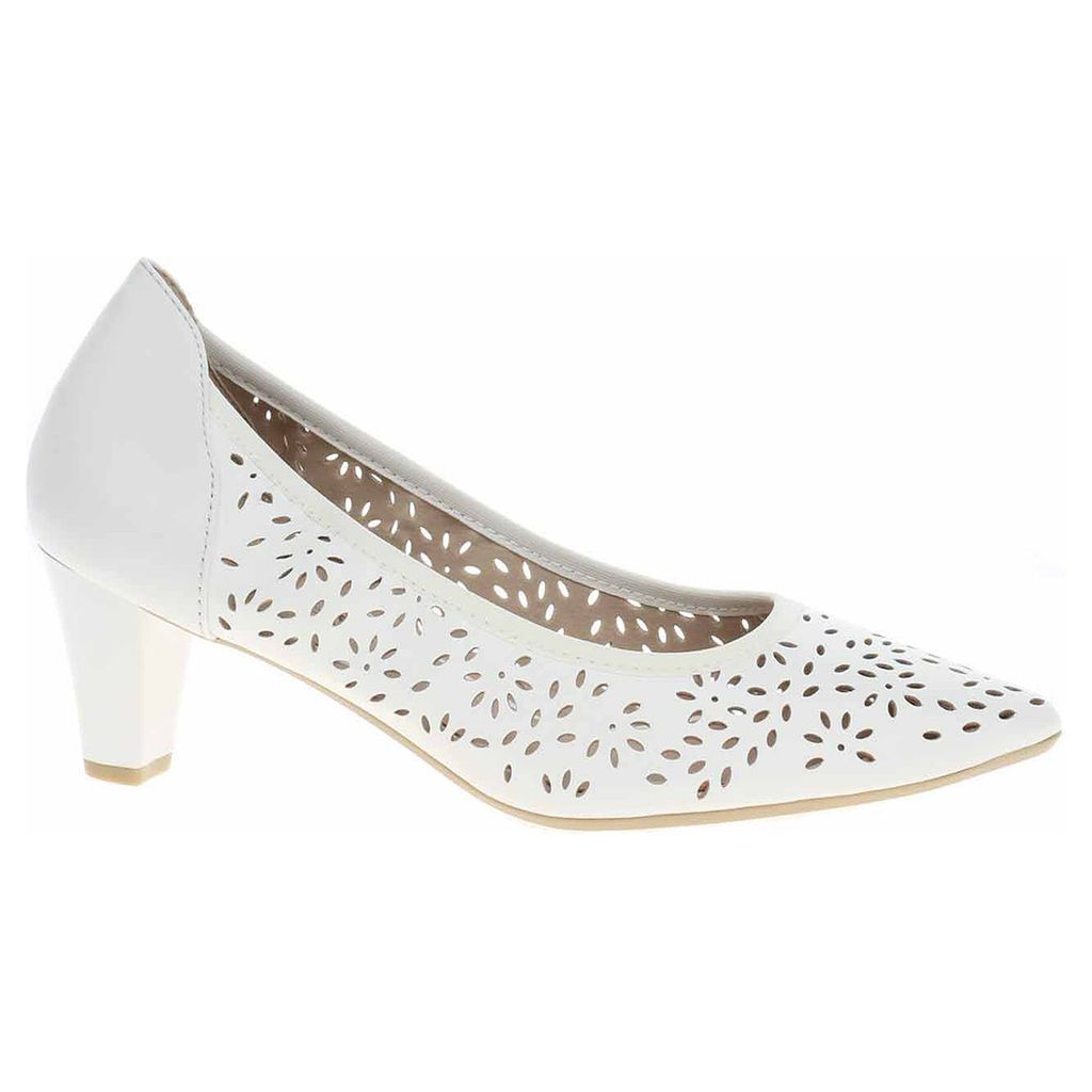 Caprice Damen Pumps 21869-3.5, 21869-4, 21869-4.5, 21869-5, 21869-5.5, 21869-6, 21869-6.5, 21869-7, 21869-7.5 CAP-9-22533-42 white nappa 6