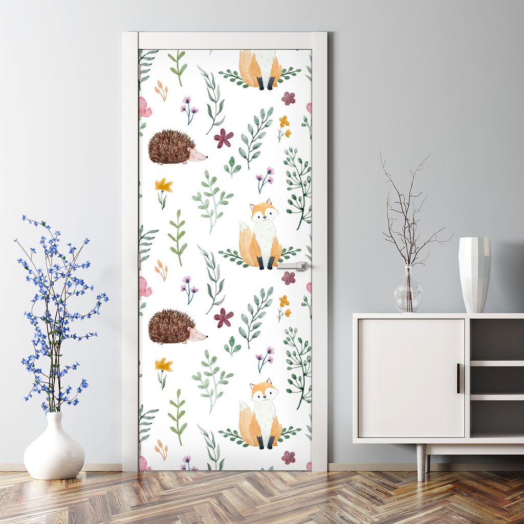 Dekorative Abnehmbarer Wandsticker Tapete Türtapete selbstklebend Feder Subtil Vintage 70 x 200 cm