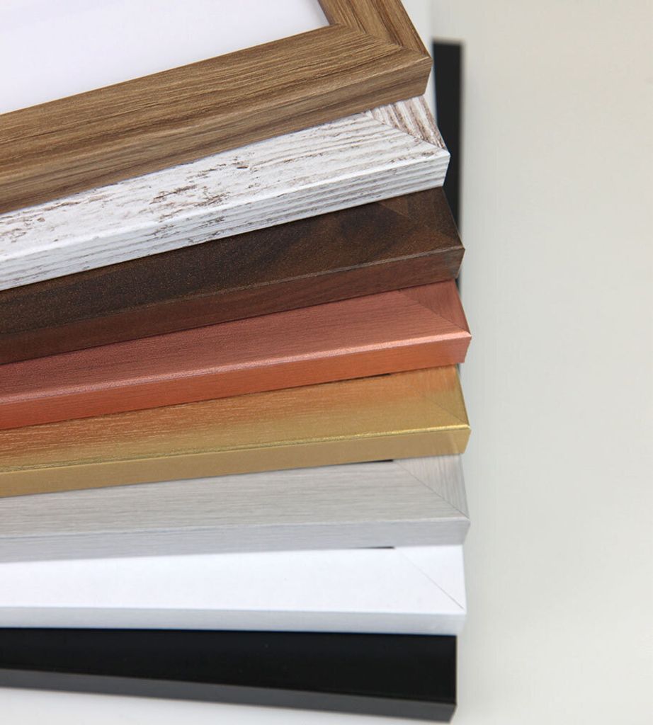 3er 5er Pack Hekla Set Holzrahmen Foto Bilderrahmen Wanddeko Collage Poster Rahmen - Farbe: 5er Pack Silber | Format: 29.7x42 A3