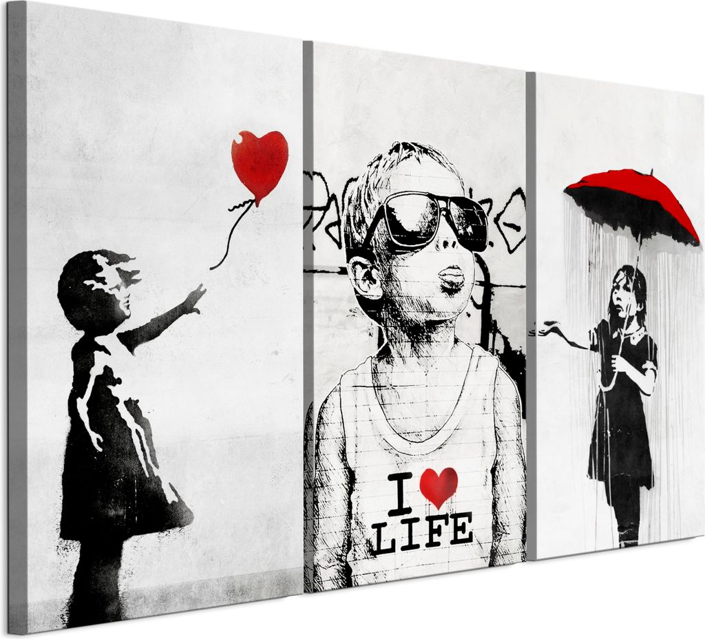 LUMASOUL Leinwand Bilder, Leinwandbild Stadtbild Motiv, Wandbilder Holzrahmen und Webstuhl Wohnzimmer und Schlafzimmer, Bilder 120x80 cm Modern