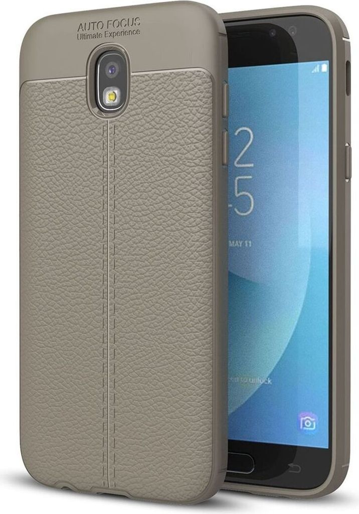 Handy Hülle Schutz Case für Samsung Galaxy J7 2017 Cover Rahmen Etui Grau