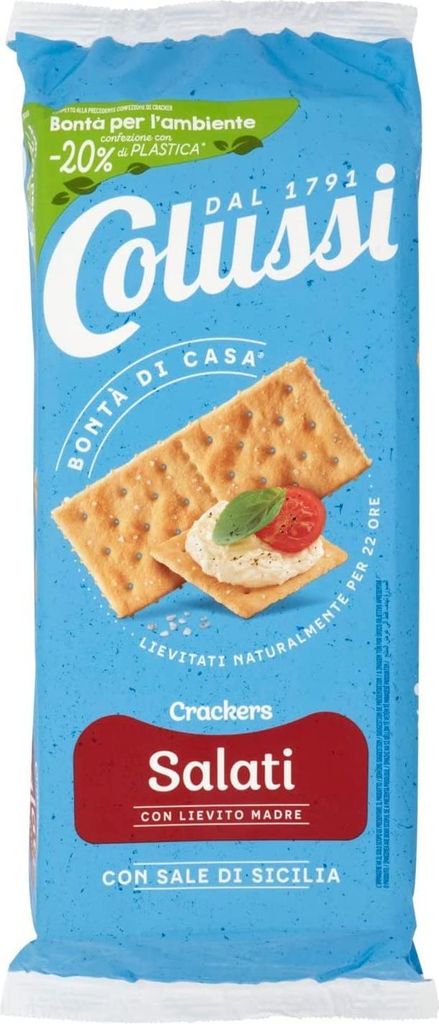 6x Colussi Crackers salati Salzgebäck gesalzen 500g kekse biscuits salted cookies