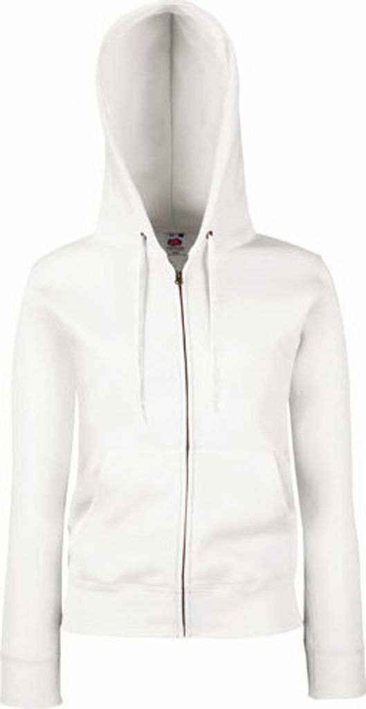 Fruit of the Loom - Lady-Fit Premium Hooded Sweat Jacket - White - L