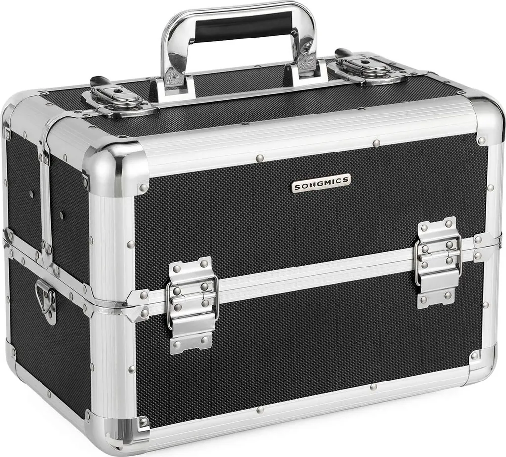 Valise cosmétique XXL noire idéale pour les déplacements et voyages