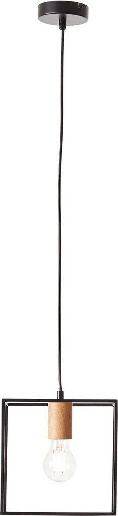BRILLIANT Pendelleuchte 20x20cm Arica schwarz IP20 E27 60 Watt dimmbar g. f. Normallampe