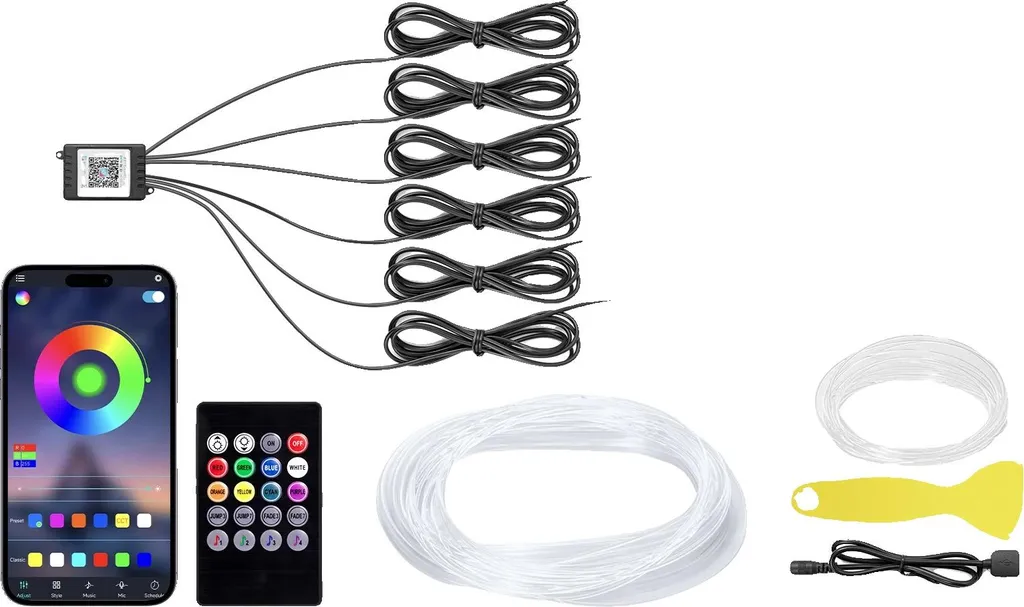 Ruban LED intelligent 8m synchronisé avec capteur sonore et variateur