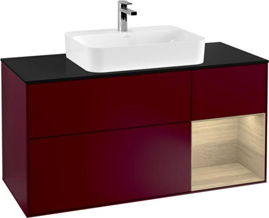 V&B Waschtischunterschrank Wandbeleuchtung Finion 120cm, Pl bla m, Reg re Oa ven, Peo m