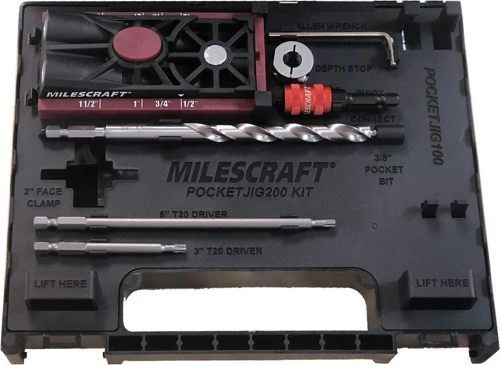 Assembler sans vis apparentes grâce au PocketJig200t SET Milescraft