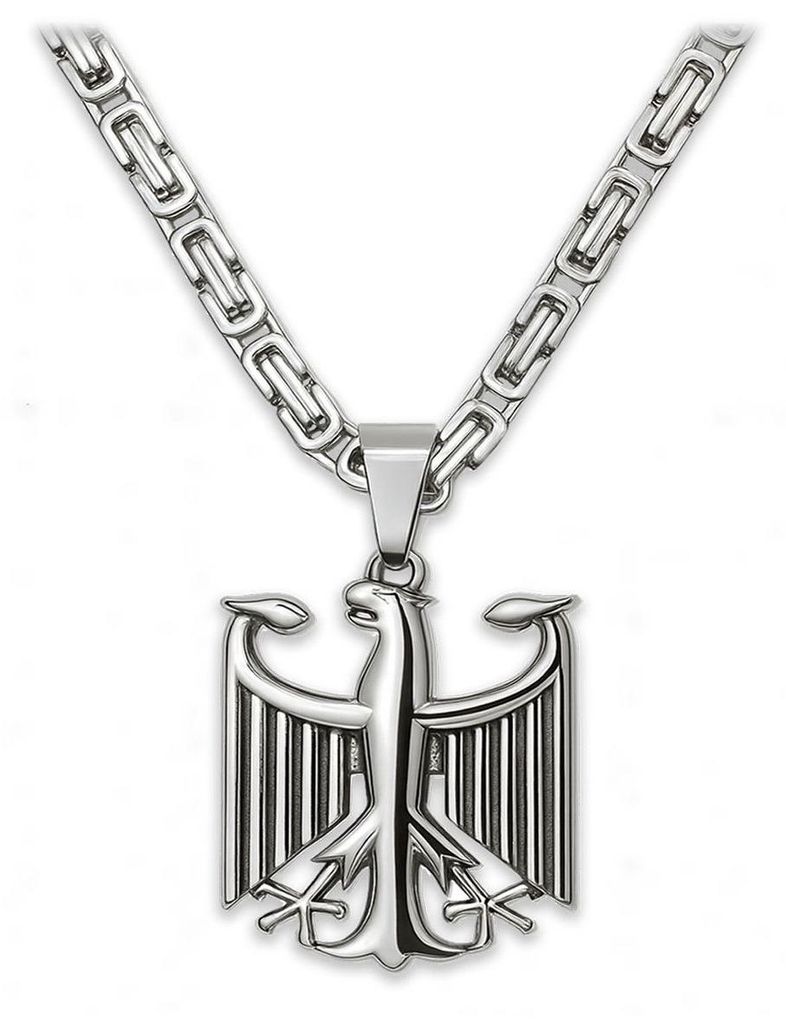 Edelstahl Halskette mit Bundesadler Anhänger, Länge  - Produktbild 