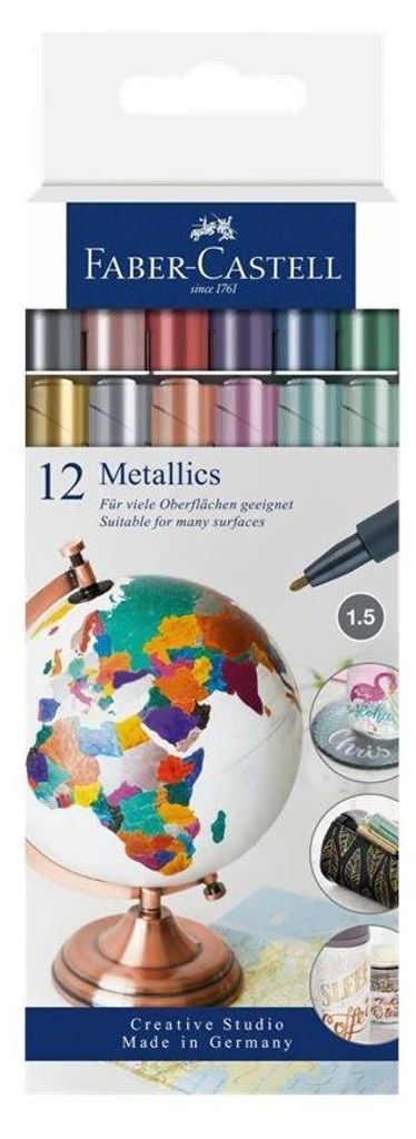 FABER-CASTELL Metallics Marker 12er Kartonetui Produktbild 