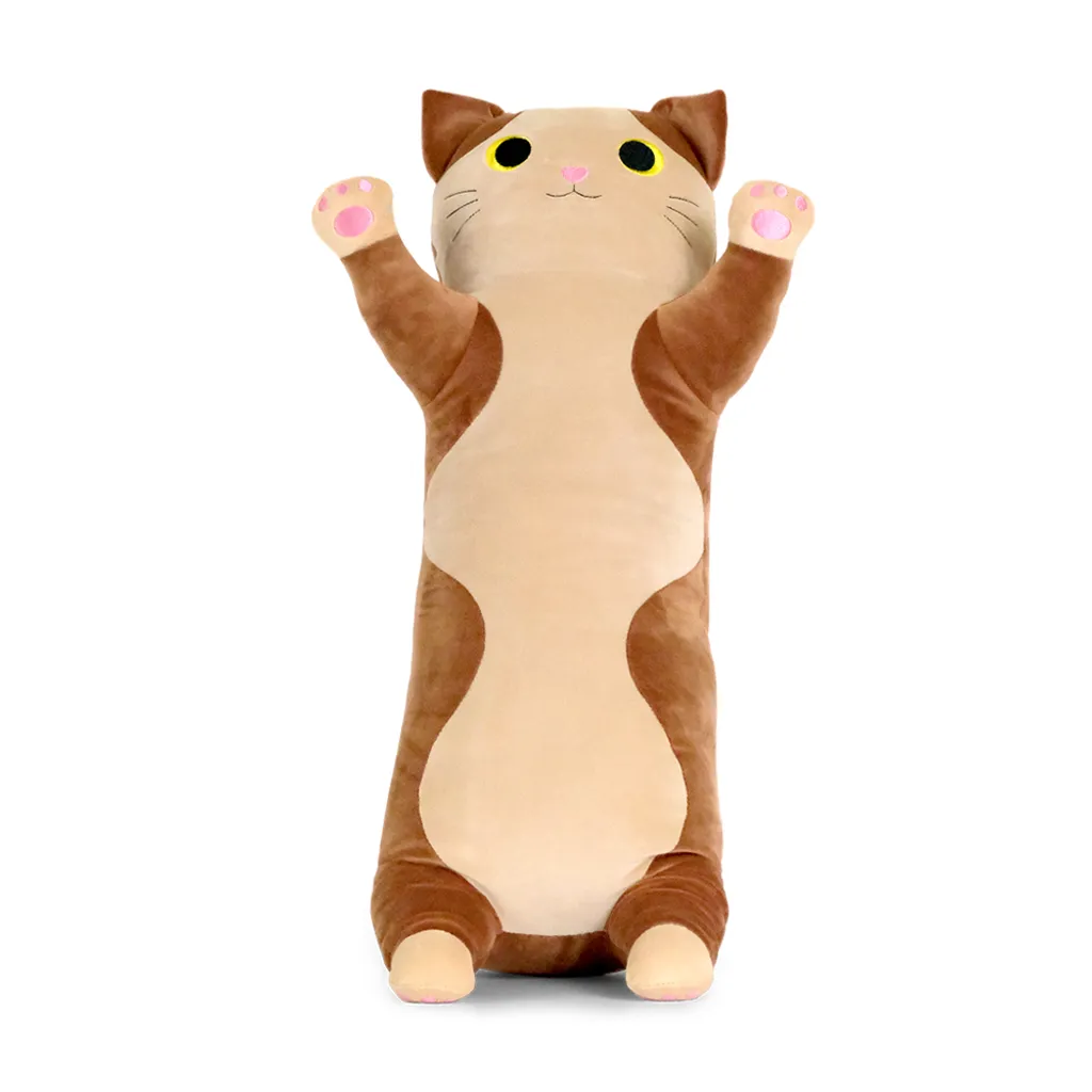 Coussin en peluche Kitty huggy 77 cm : Douceur et Grand Format XXL