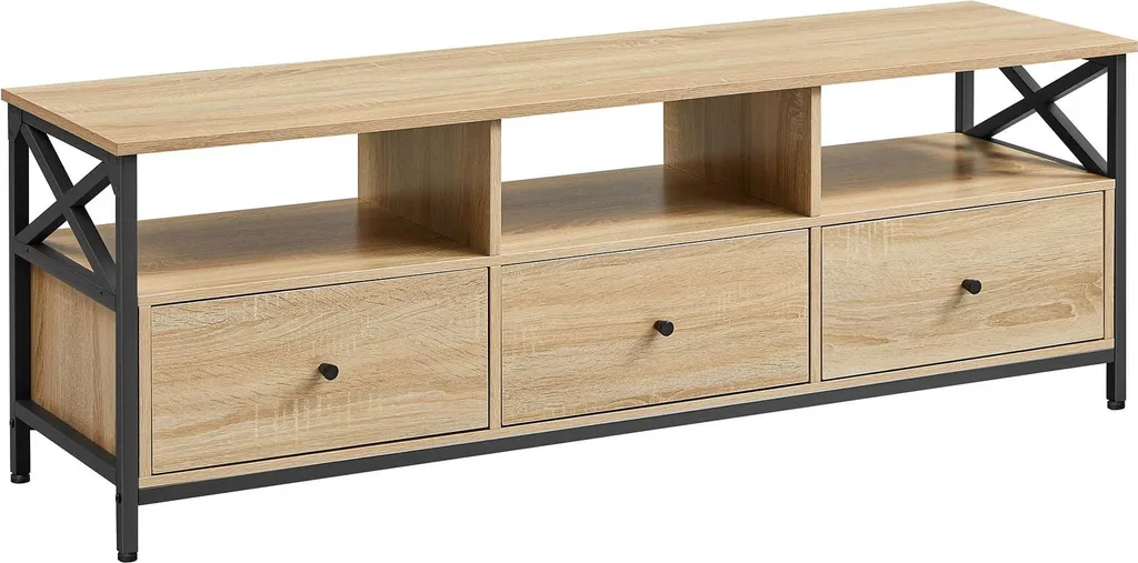 Gagnez de la place avec ce meuble de rangement Leobert 147 cm Sonoma