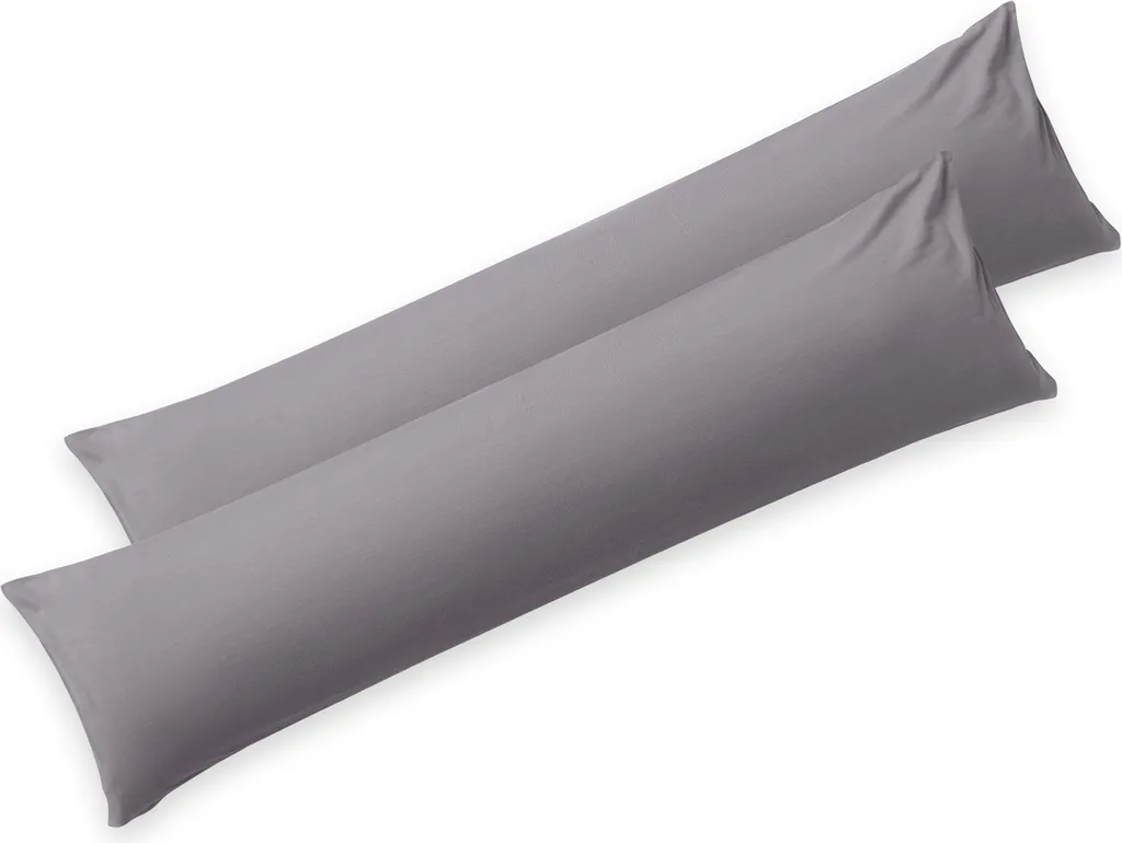 Blumtal copricuscino per il sonno laterale 40 x 145 (set di 2 federe) - Grigio - Federa con zip