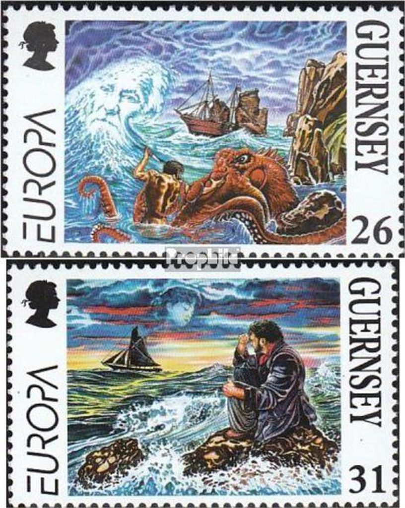 Briefmarken GB - Guernsey 1997 Mi 734-735 (kompl.Ausg.) gestempelt Sagen