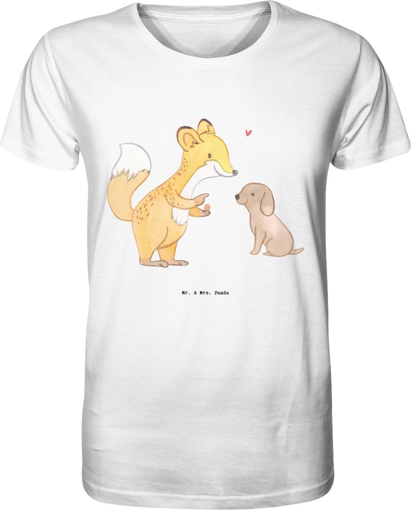 Mr. & Mrs. Panda T-Shirt Fuchs Hundetraining Größe XL - Weiß - Geschenk, Oberteil, Hundeerziehung, Tshirt, Welpenschule, Motiv-T-Shirt, Baumwoll...