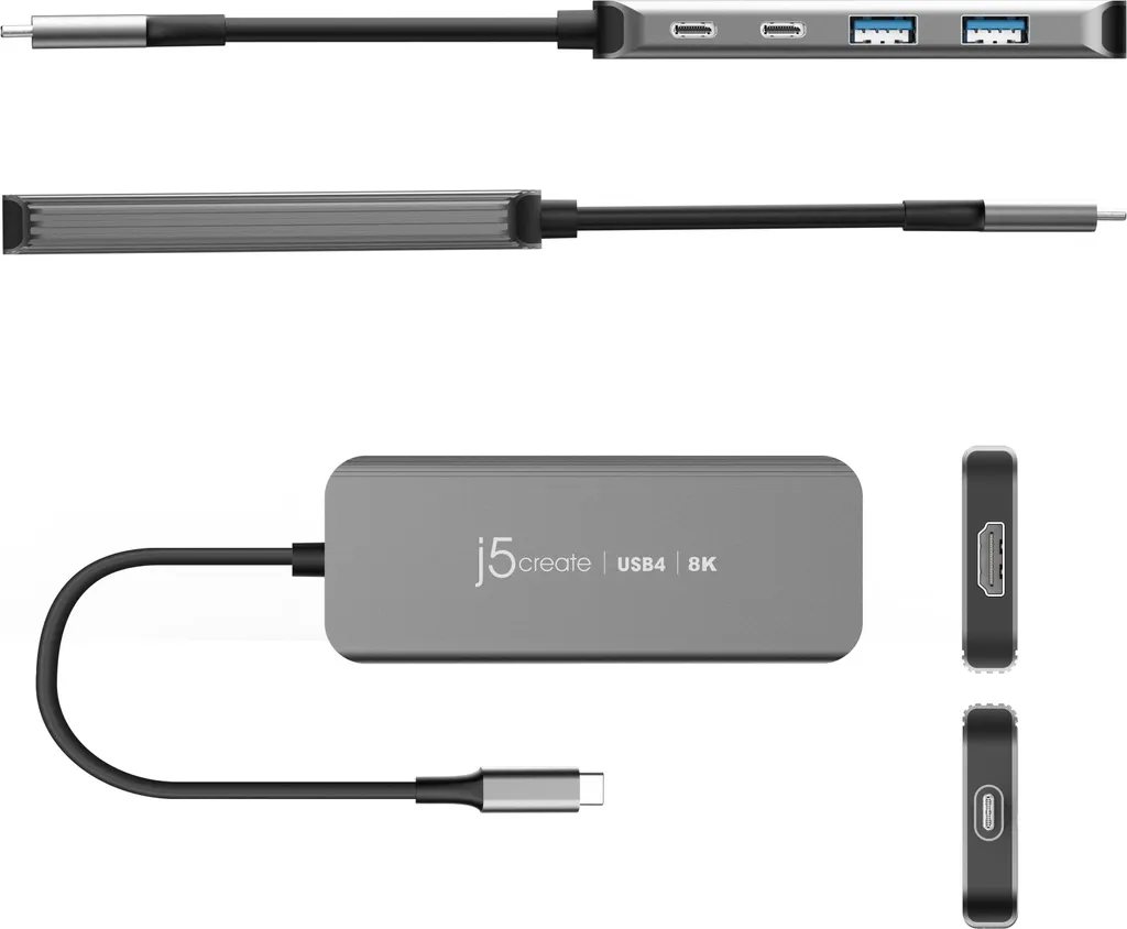Hub USB4 8K 60Hz haute résolution avec transfert de données 40 Gbps