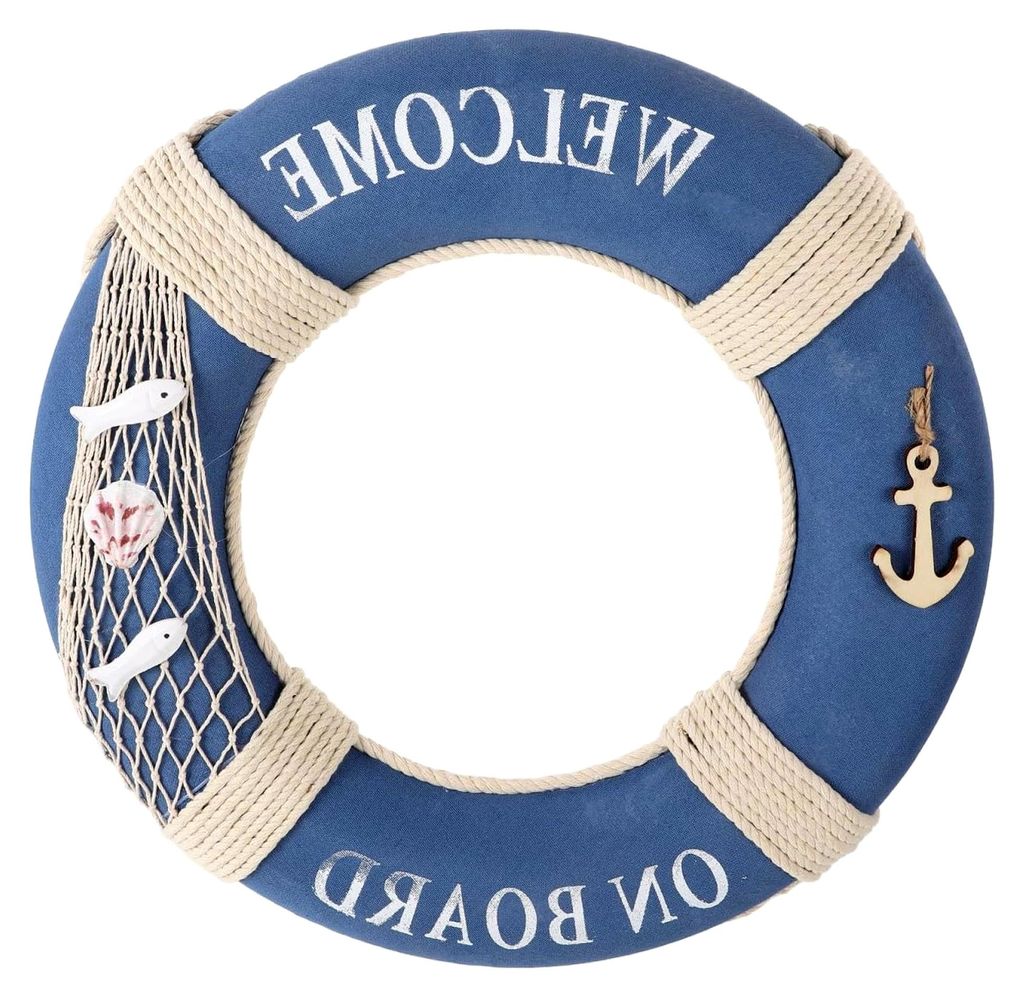 Rettungsring Deko 50 cm im mediterranen Stil für Wanddekoration in Restaurant, Café, Bar und Heim