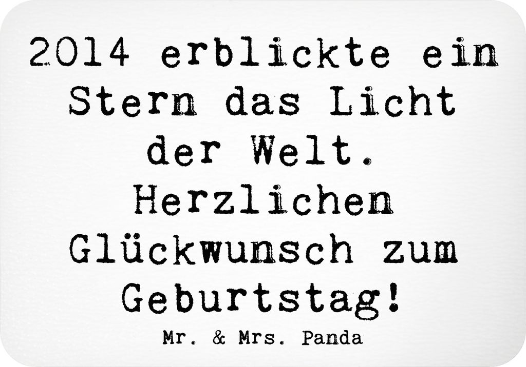 Mr. & Mrs. Panda magnet Spruch 2014 Geburtstag Stern - Weiß - Geschenk, Kühlschrankmagnet, Geburtstagsgeschenk, Geburtstagskind, tafelmagnet, Dek...