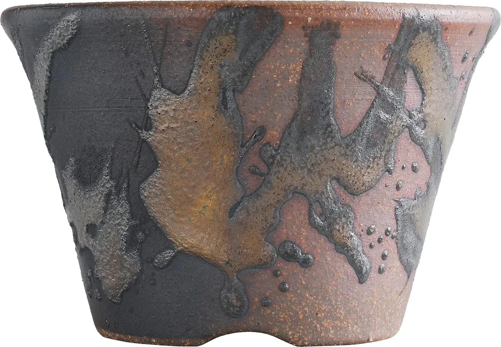 Pot à bonsaï 11 cm avec trou de drainage - Céramique faite à la main
