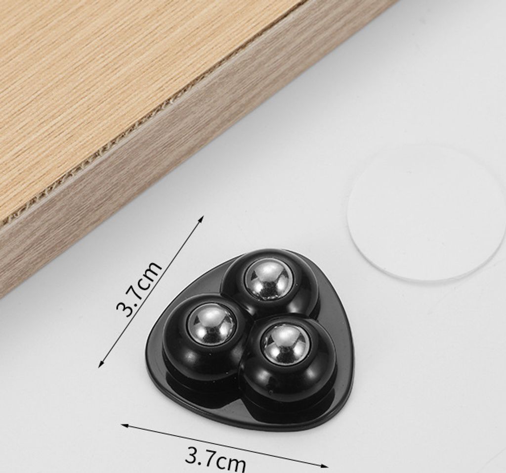 INF 16 Stück selbstklebende Lenkrollen, Tragkraft 50 Pfund Schwarz