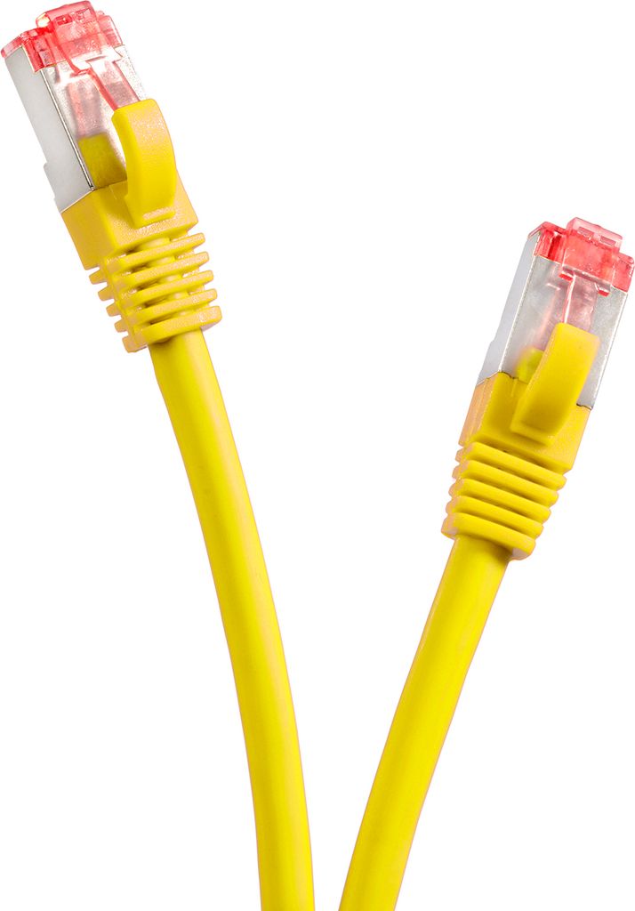 TPFNet 0,50m Cat.6 Patchkabel / Netzwerkkabel S/FTP 1000Mbit, gelb
