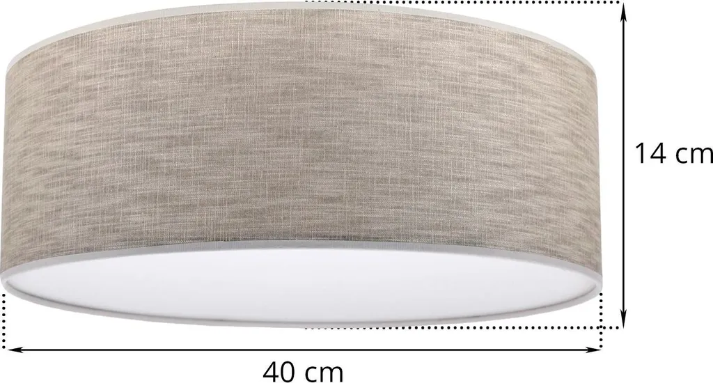 Plafoniera Cameretta Stone Plexi Beige 40cm E27 | Sicura e Resistente - 6