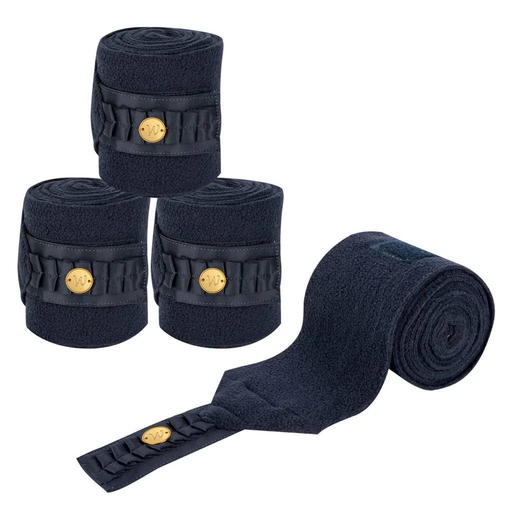Waldhausen Firenze Bende in Pile Blu Notte - Set 4 Pezzi Alta Densità