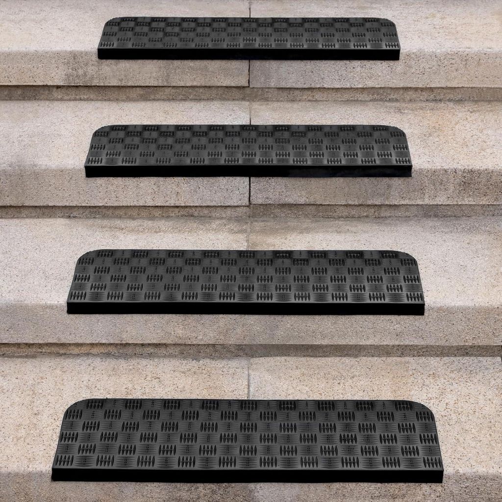 Antirutsch-Matten-Set, 4-teilig, 65x25cm, Gummi
