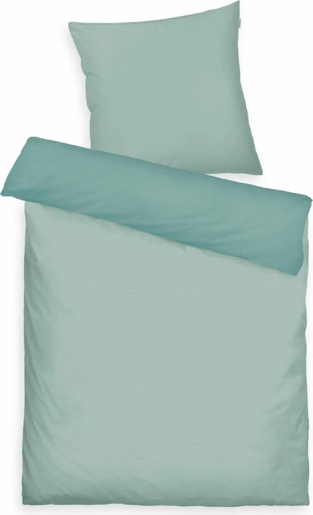 Parure satin de coton 140x200 Tom Tailor vert menthe monochrome Herding