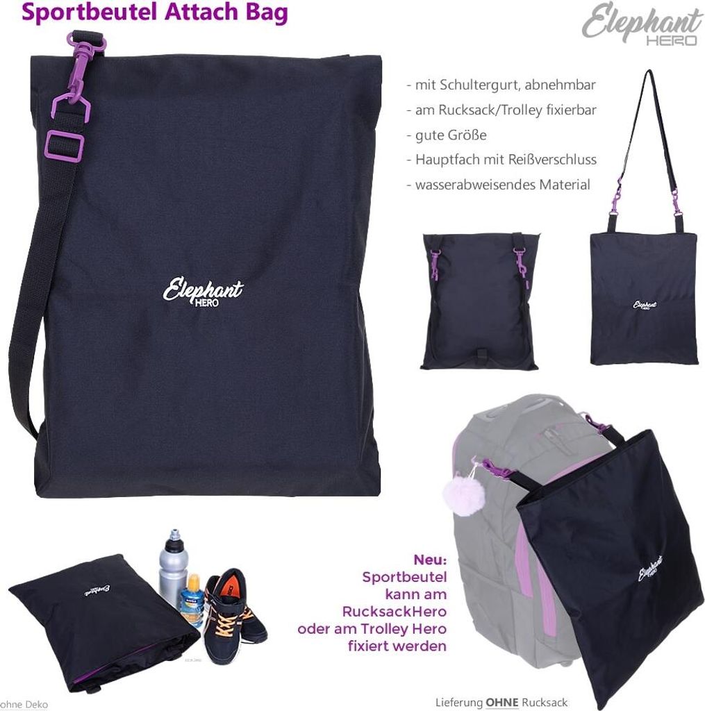 Turnbeutel Sportbeutel Kinder Jungen Mädchen Elephant Hero Produktbild 9